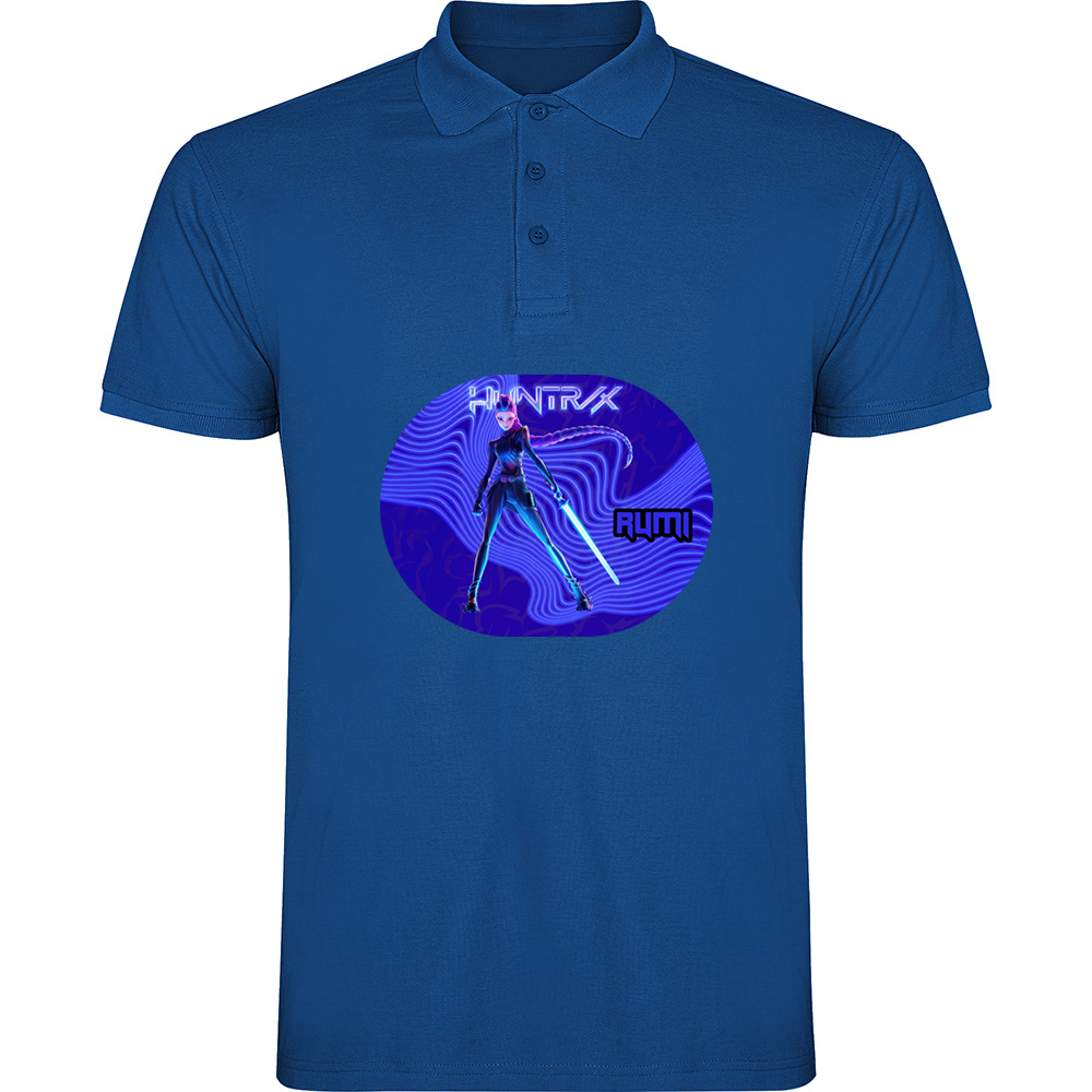 K-POPDEMONHUNTERSMODEL3.TP_.BLU_.jpg Tricou polo K-POP Demon Hunters (Model 3), Albastru - imagine 1