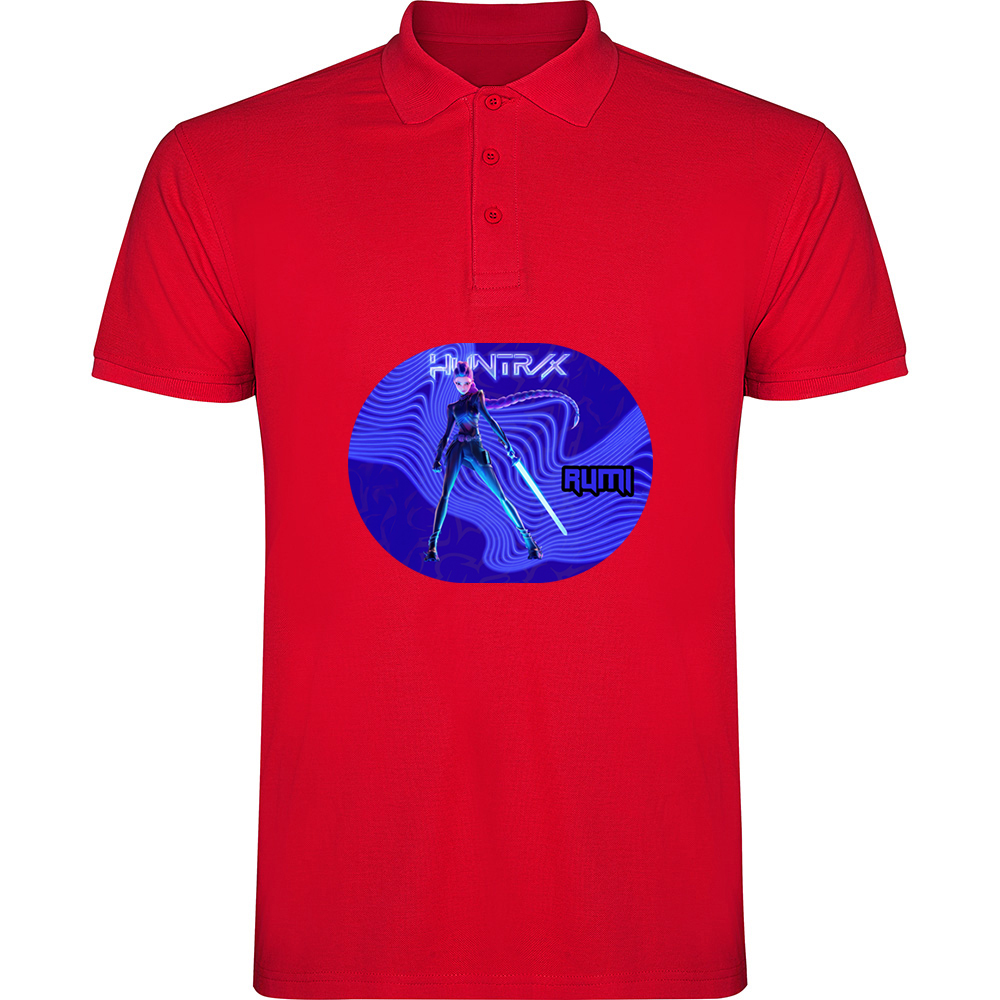 K-POPDEMONHUNTERSMODEL3.TP_.RED_.jpg Tricou polo K-POP Demon Hunters (Model 3), Roșu - imagine 1