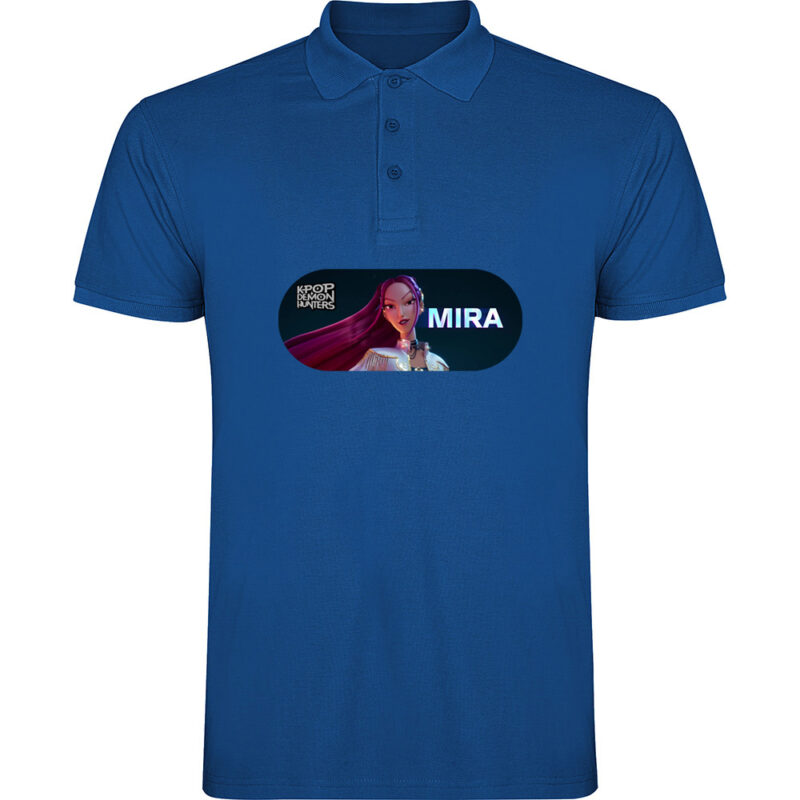 Tricou polo K-POP Demon Hunters (Model 4), Albastru