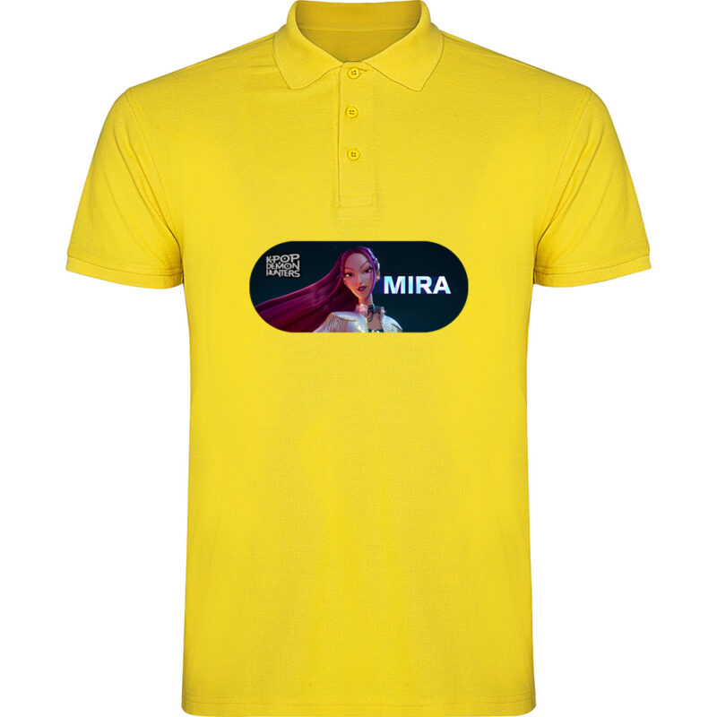 Tricou polo K-POP Demon Hunters (Model 4), Galben