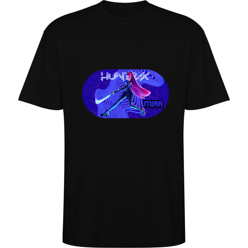 Tricou oversize K-POP Demon Hunters (Model 5), Negru
