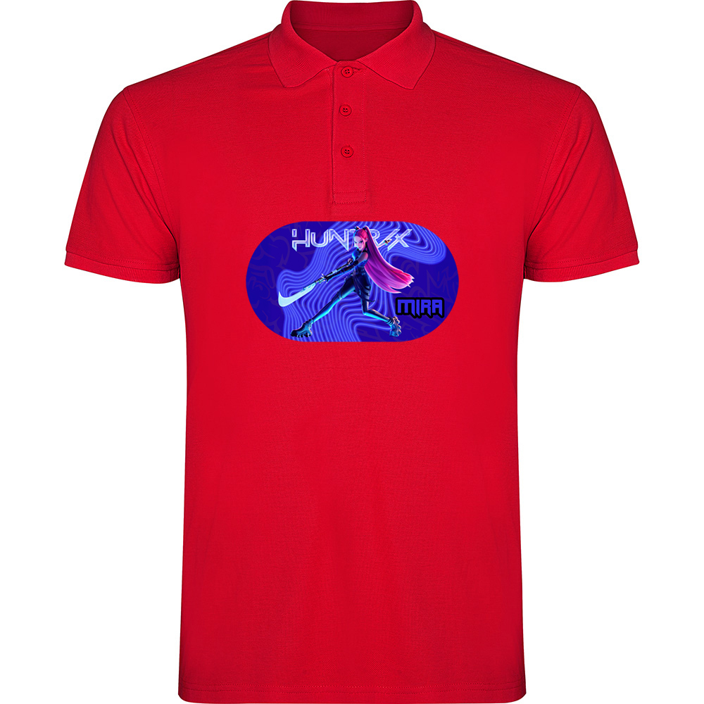 K-POPDEMONHUNTERSMODEL5.TP_.RED_.jpg Tricou polo K-POP Demon Hunters (Model 5), Roșu - imagine 1