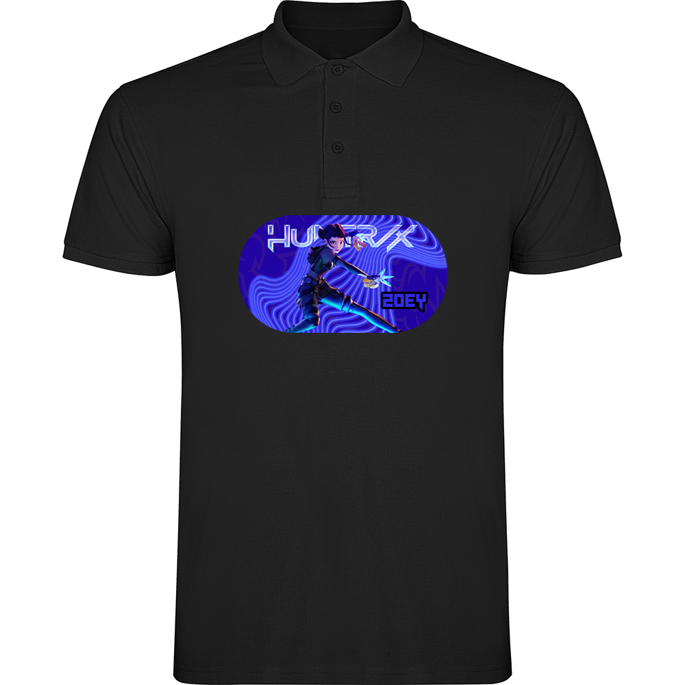 K-POPDEMONHUNTERSMODEL6.TP_.BLK_.jpg Tricou polo K-POP Demon Hunters (Model 6), Negru - imagine 1