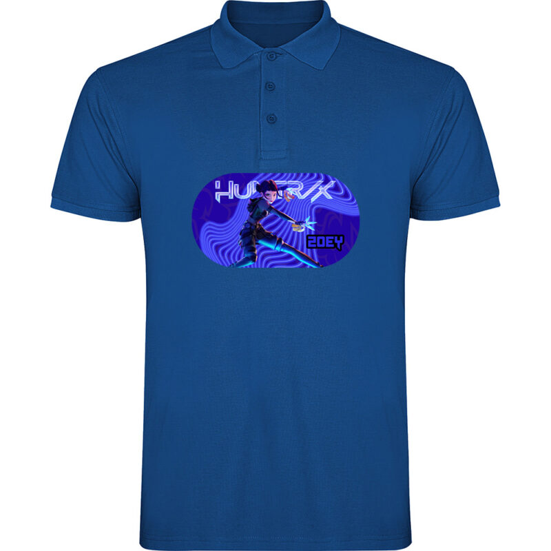 Tricou polo K-POP Demon Hunters (Model 6), Albastru