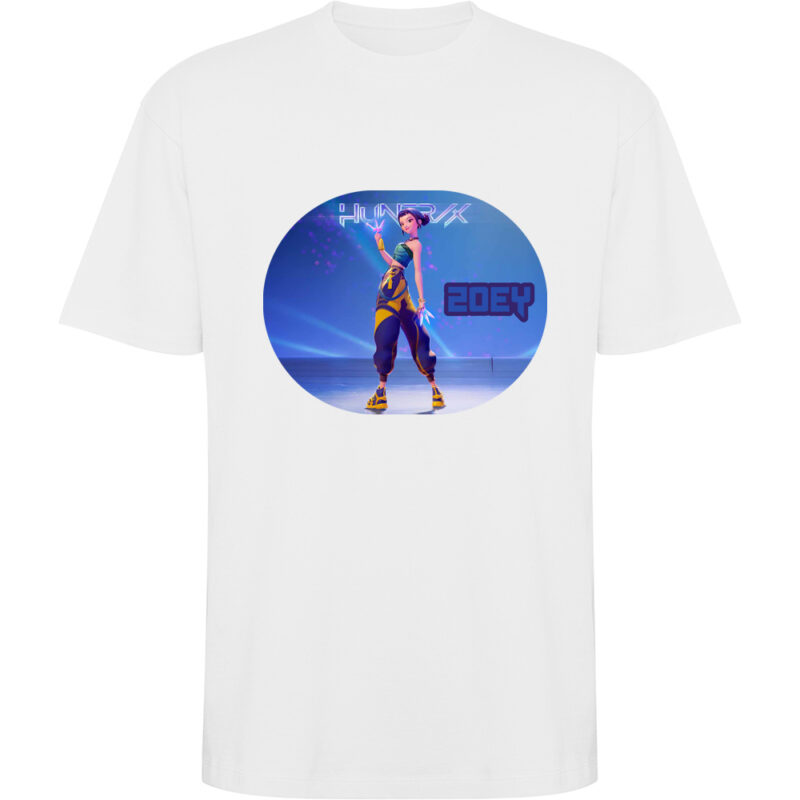 Tricou oversize K-POP Demon Hunters (Model 7), Alb