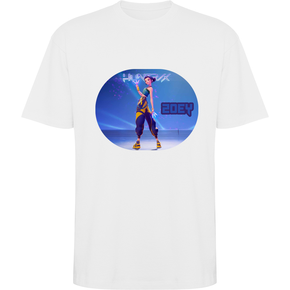 K-POPDEMONHUNTERSMODEL7.TO_.WHT_.jpg Tricou oversize K-POP Demon Hunters (Model 7), Alb - imagine 1