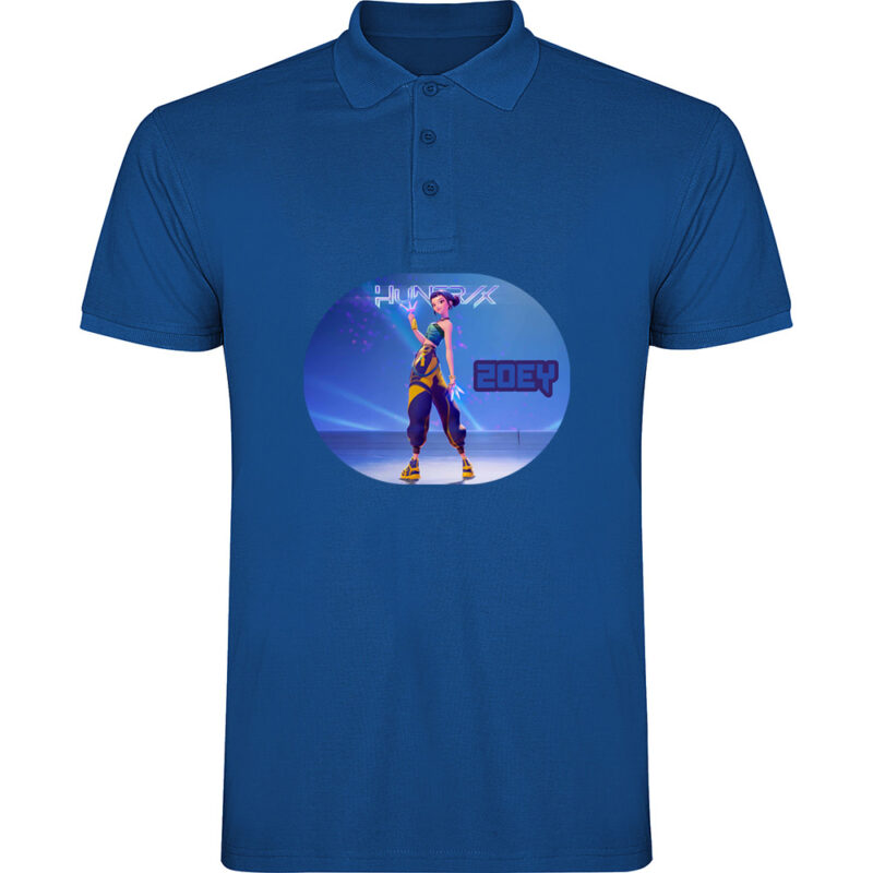 Tricou polo K-POP Demon Hunters (Model 7), Albastru