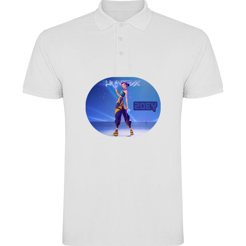 Tricou polo K-POP Demon Hunters (Model 7), Alb