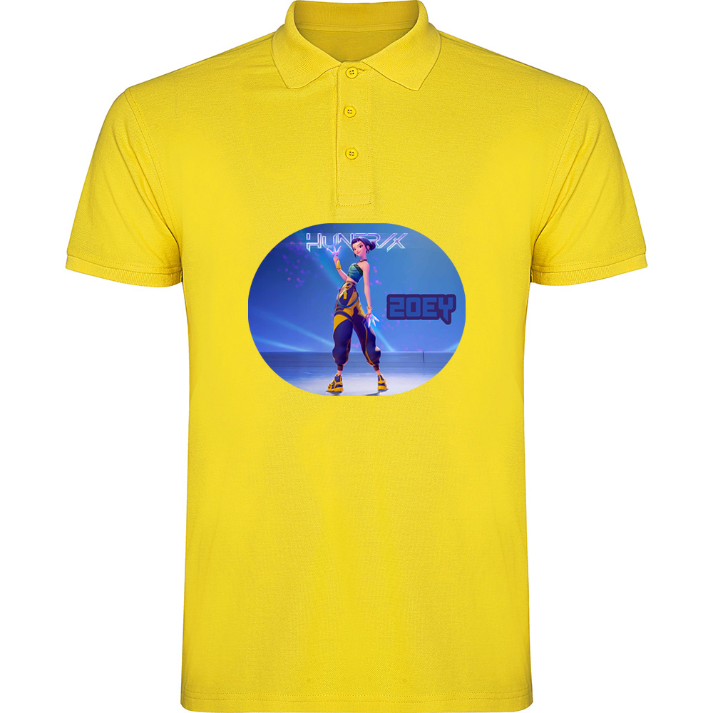 K-POPDEMONHUNTERSMODEL7.TP_.YEL_.jpg Tricou polo K-POP Demon Hunters (Model 7), Galben - imagine 1