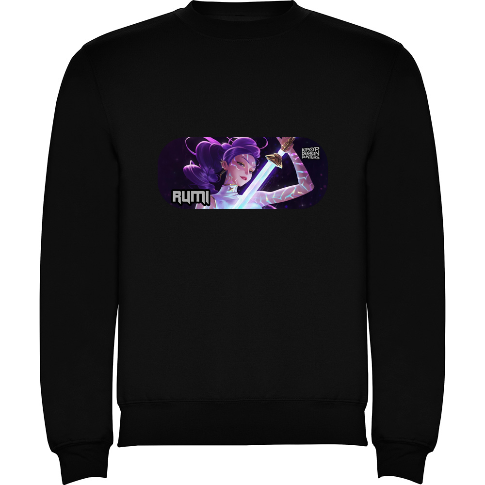 K-POPDEMONHUNTERSMODEL8.PLV_.BLK_.jpg Pulover K-POP Demon Hunters (Model 8), Negru - imagine 1