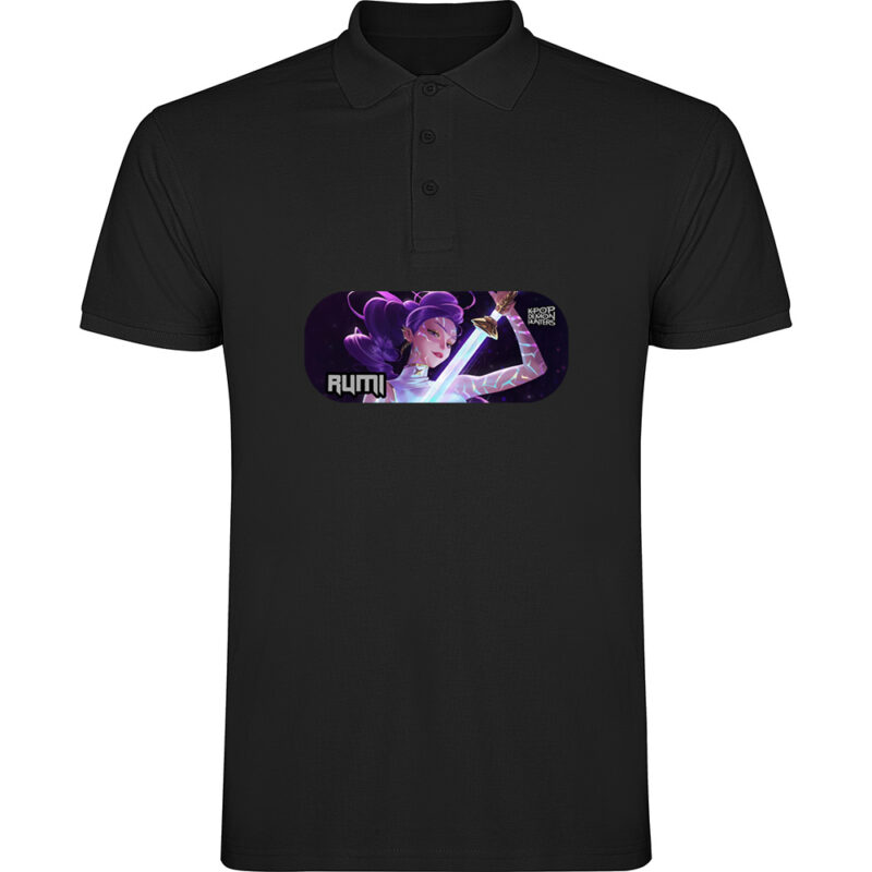 Tricou polo K-POP Demon Hunters (Model 8), Negru
