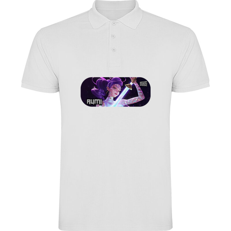 Tricou polo K-POP Demon Hunters (Model 8), Alb