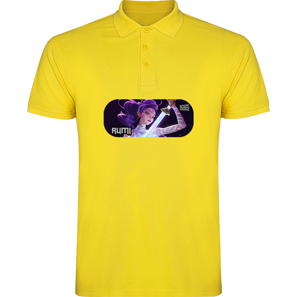 K-POPDEMONHUNTERSMODEL8.TP_.YEL_.jpg Tricou polo K-POP Demon Hunters (Model 8), Galben - imagine 1