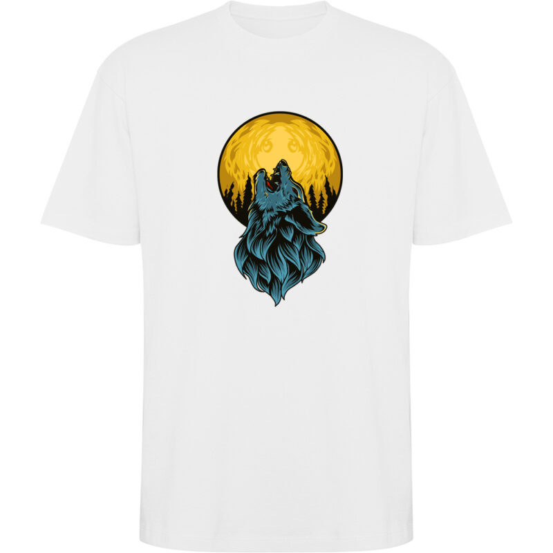 Tricou oversize LUP ȘI LUNĂ, Alb