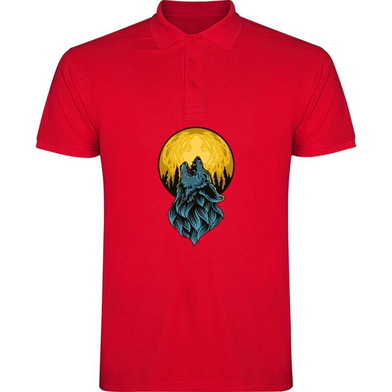 Tricou polo LUP ȘI LUNĂ, Roșu