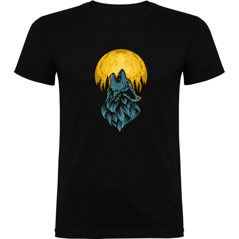 Tricou LUP ȘI LUNĂ, Negru