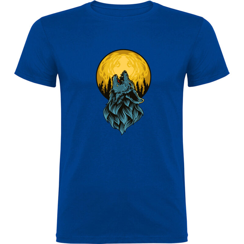 Tricou LUP ȘI LUNĂ, Albastru