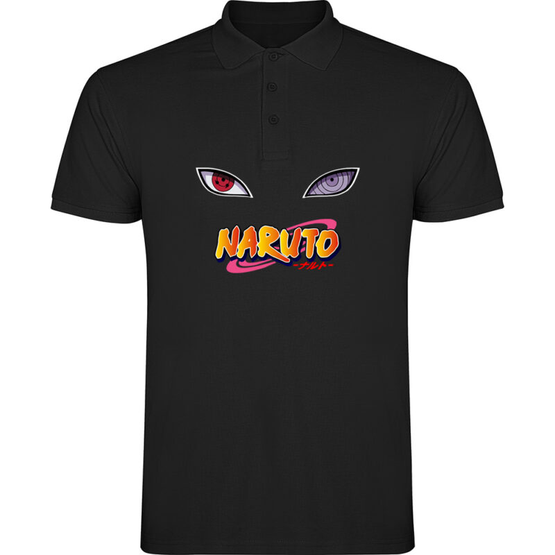 Tricou polo NARUTO UZUMAKY (Model 1), Negru