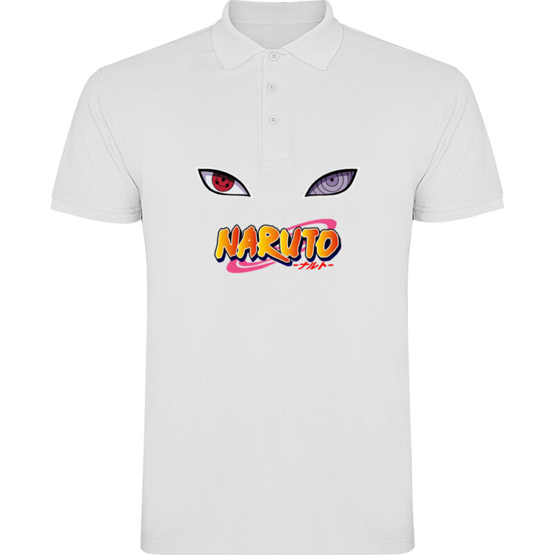 Tricou polo NARUTO UZUMAKY (Model 1), Alb