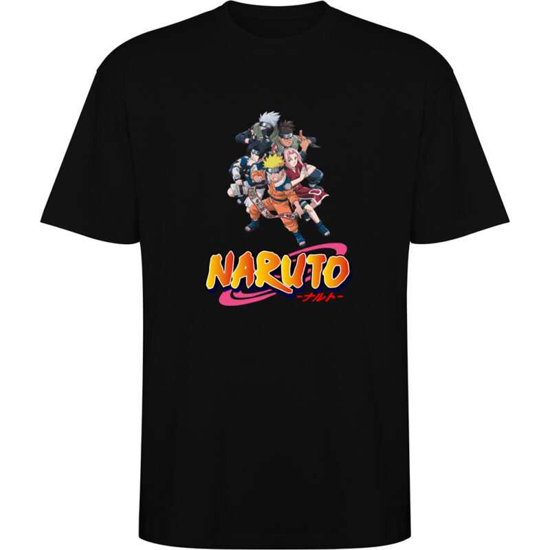 Tricou oversize NARUTO UZUMAKY (Model 2), Negru