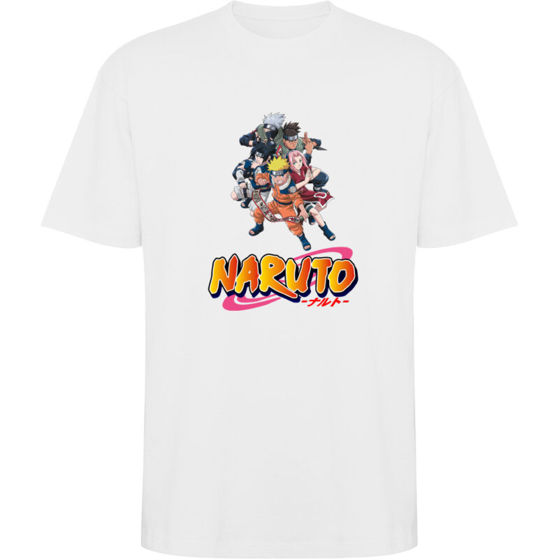 Tricou oversize NARUTO UZUMAKY (Model 2), Alb