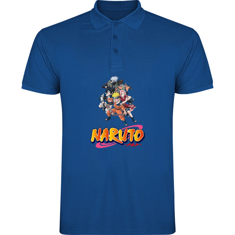 Tricou polo NARUTO UZUMAKY (Model 2), Albastru