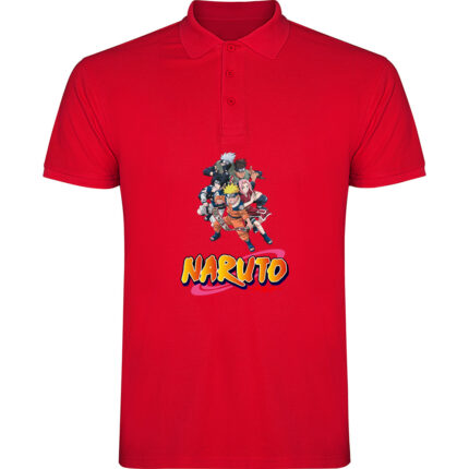 Tricou polo NARUTO UZUMAKY (Model 2), Roșu
