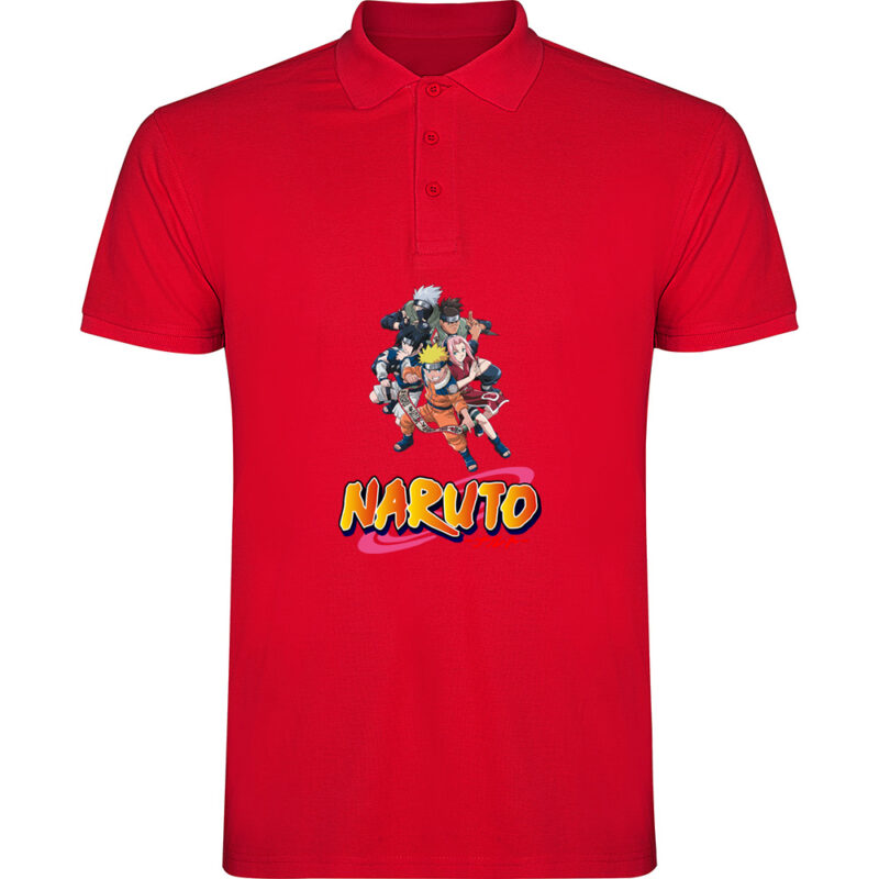 Tricou polo NARUTO UZUMAKY (Model 2), Roșu