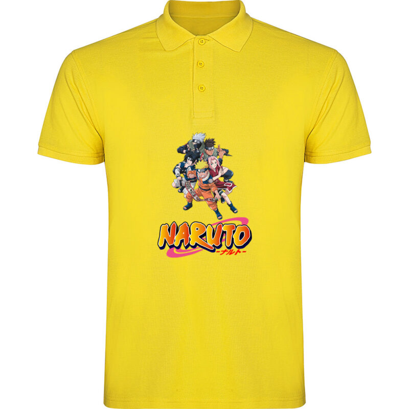 Tricou polo NARUTO UZUMAKY (Model 2), Galben