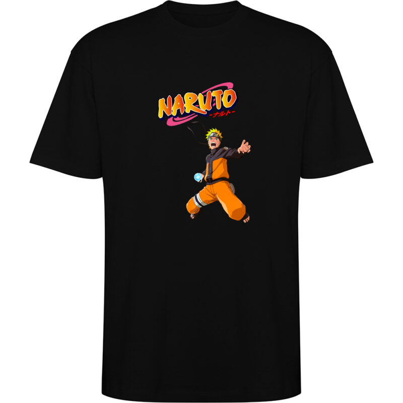 Tricou oversize NARUTO UZUMAKY (Model 3), Negru