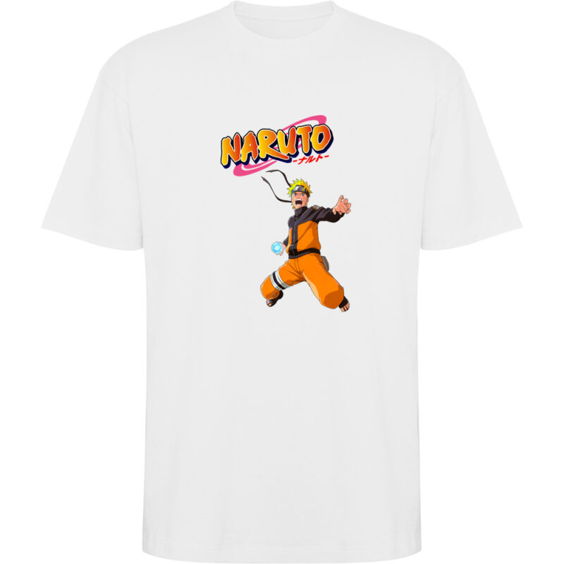 Tricou oversize NARUTO UZUMAKY (Model 3), Alb