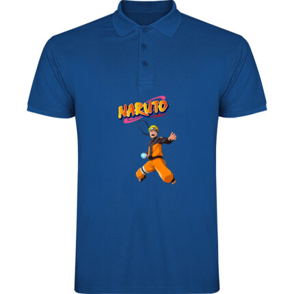 Tricou polo NARUTO UZUMAKY (Model 3), Albastru