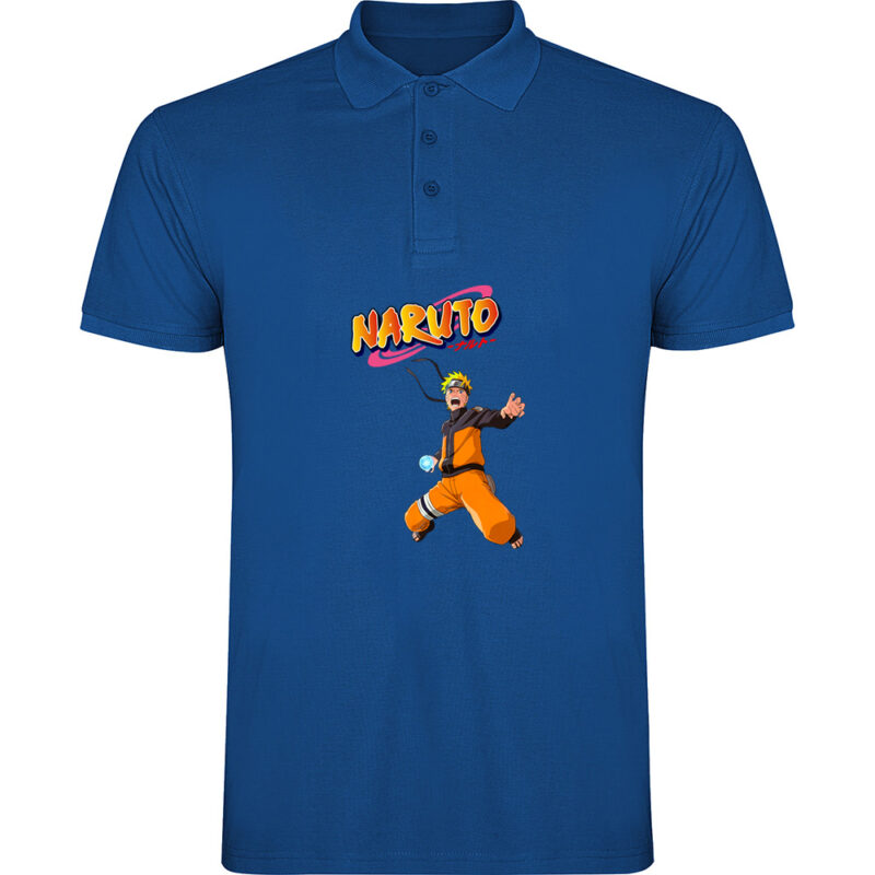 Tricou polo NARUTO UZUMAKY (Model 3), Albastru
