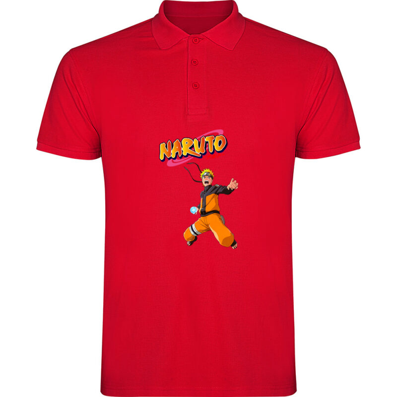 Tricou polo NARUTO UZUMAKY (Model 3), Roșu