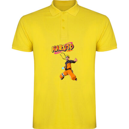 Tricou polo NARUTO UZUMAKY (Model 3), Galben