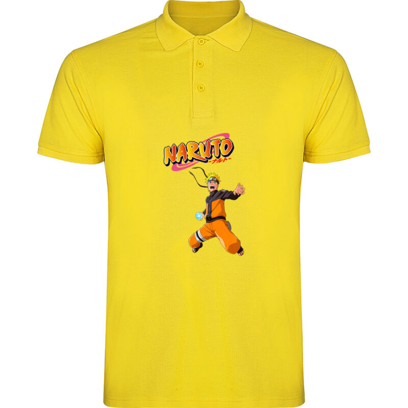 Tricou polo NARUTO UZUMAKY (Model 3), Galben