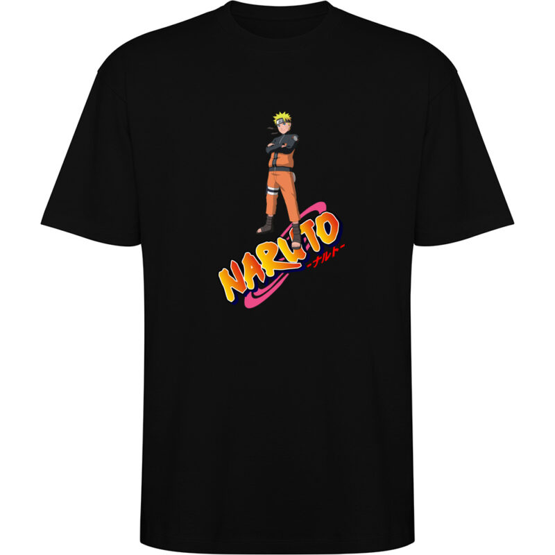 Tricou oversize NARUTO UZUMAKY (Model 4), Negru