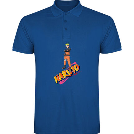 Tricou polo NARUTO UZUMAKY (Model 4), Albastru
