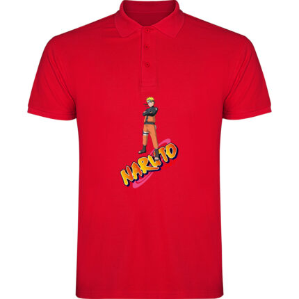 Tricou polo NARUTO UZUMAKY (Model 4), Roșu