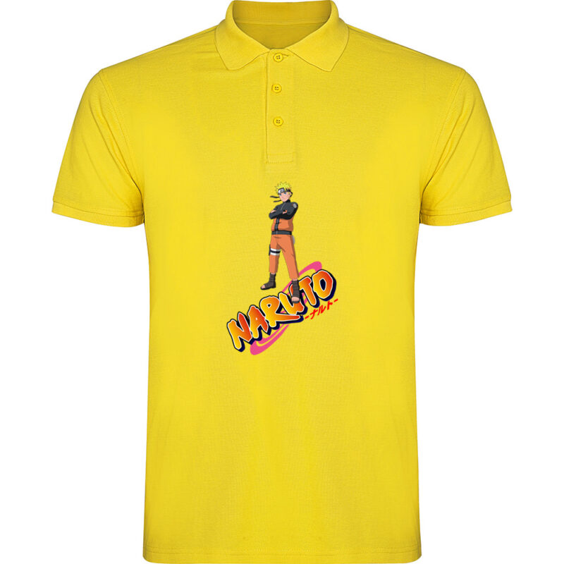 Tricou polo NARUTO UZUMAKY (Model 4), Galben