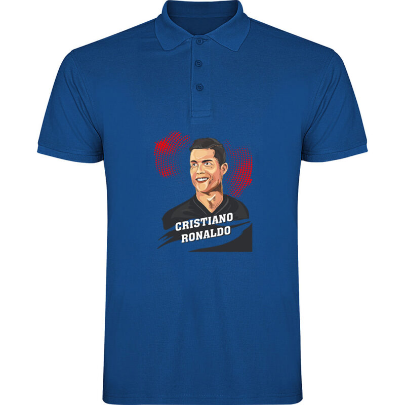 Tricou polo Portret CR7, Albastru