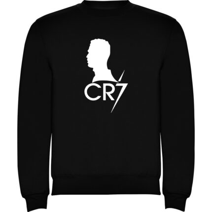 Pulover copii Silueta CR7, Negru