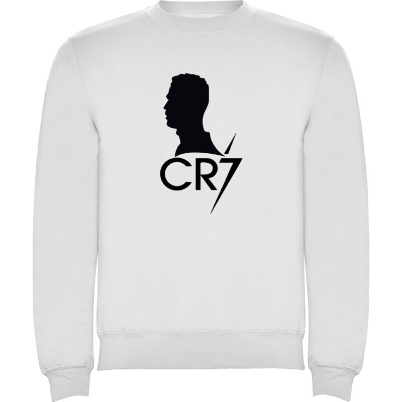 Pulover copii Silueta CR7, Alb