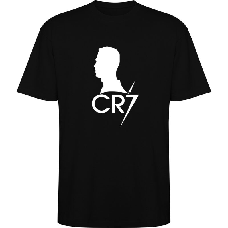 Tricou oversize Silueta CR7, Negru