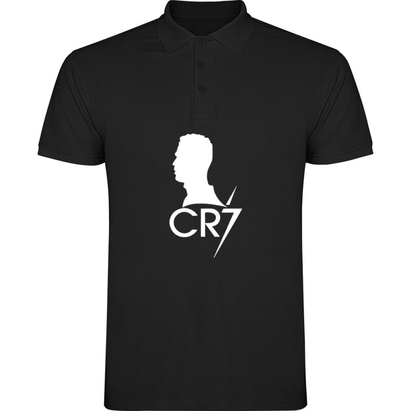 Tricou polo Silueta CR7, Negru