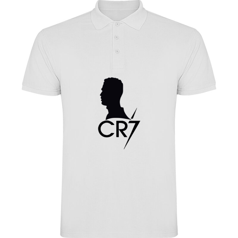 Tricou polo Silueta CR7, Alb