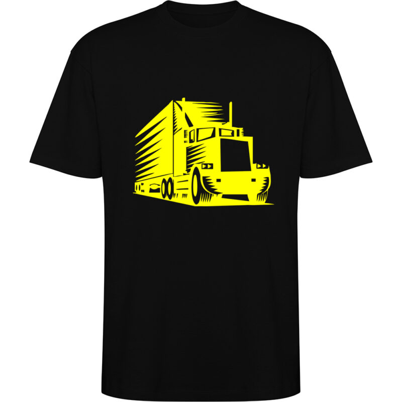 Tricou oversize Șofer de camion, Negru