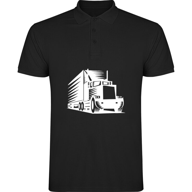Tricou polo Șofer de camion, Negru