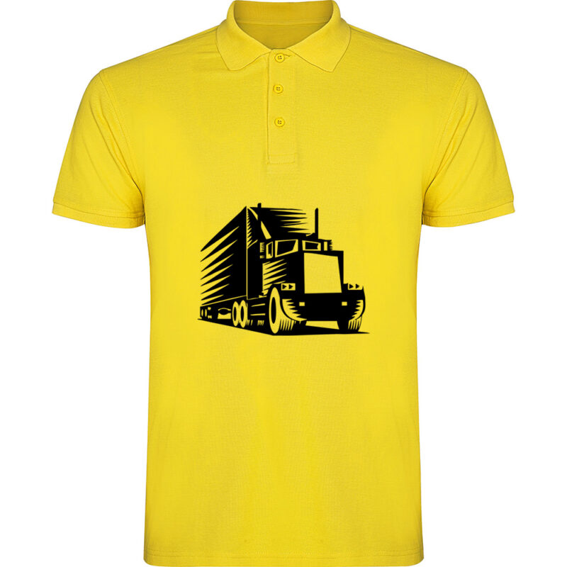Tricou polo Șofer de camion, Galben