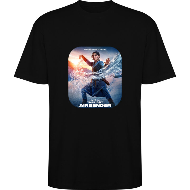 Tricou oversize THE LAST AIRBENDER - AVATAR (Model 1), Negru